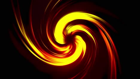 abstract swirling red and yellow shapes