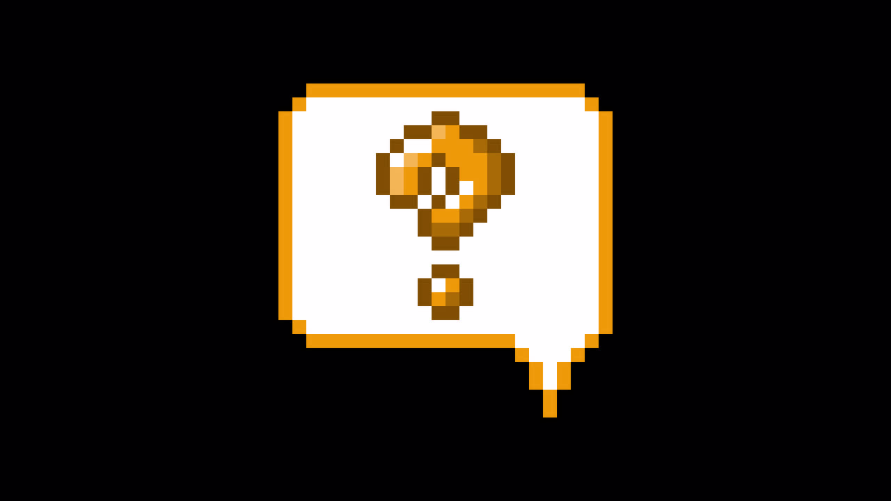 Pixel art animation icon speech bubble question mark (8)