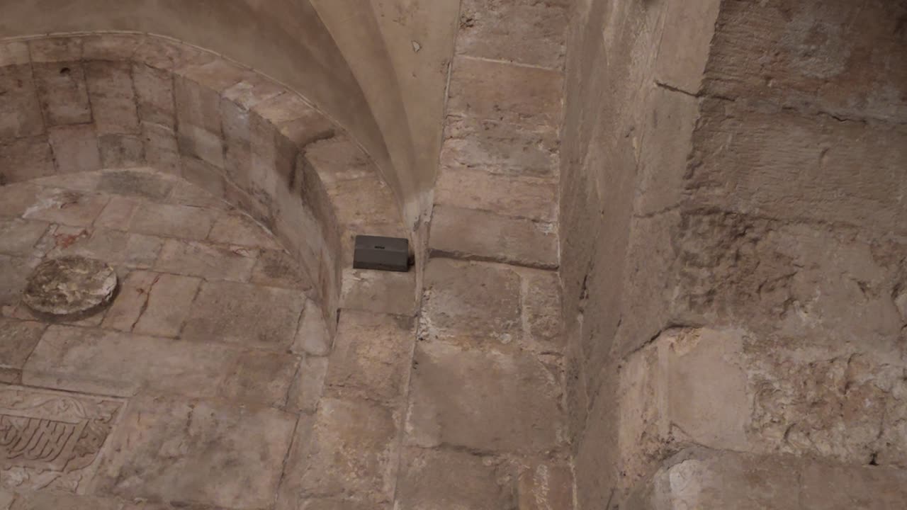 Historic Stone Arches of Jaffa Gate in Old City Jerusalem