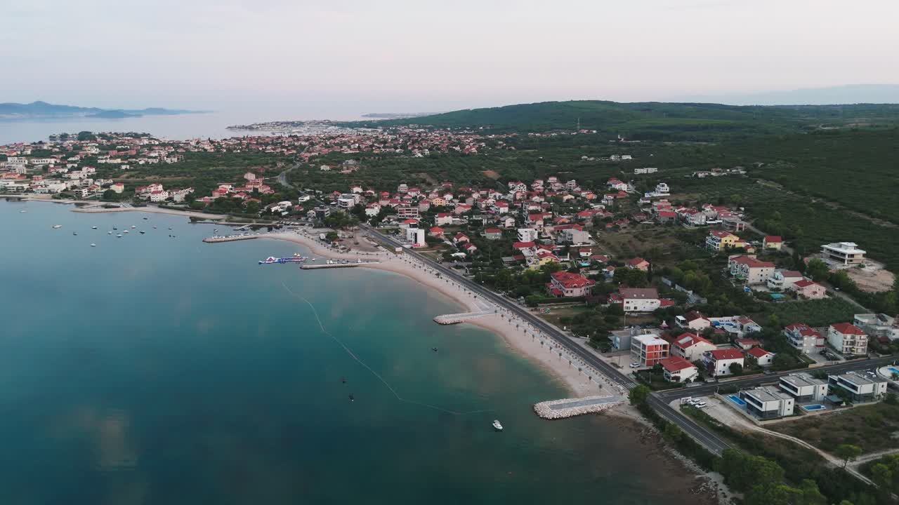 Marvelous aerial view on Croatian sea landscape and Mediterranean coastline
