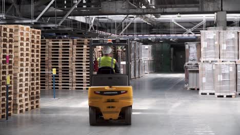 warehouse operations with forklift