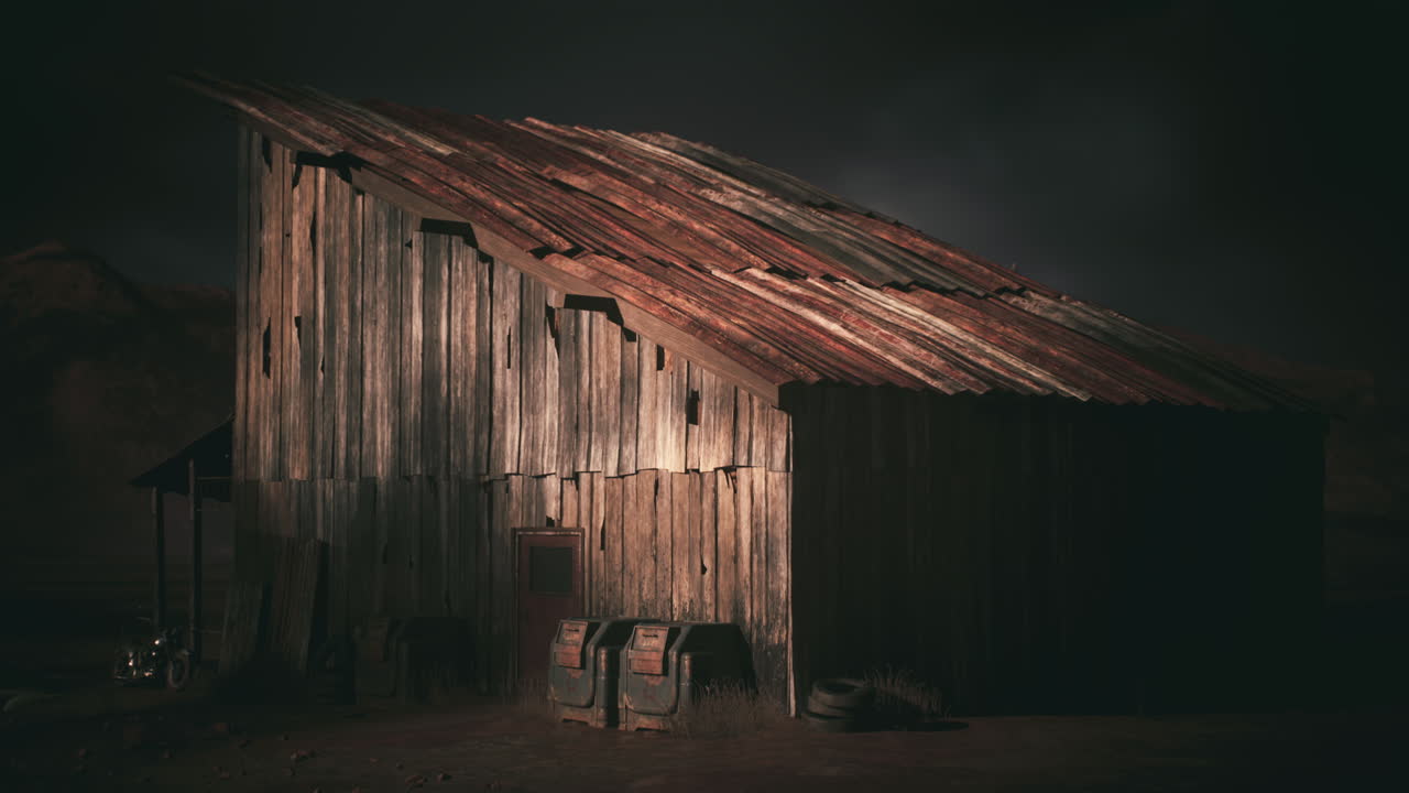 edificio abandonado en el desierto