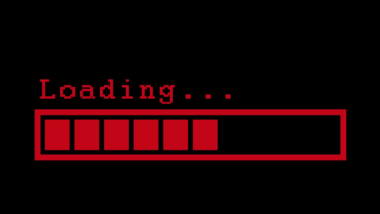 infographic loading with progress bar red