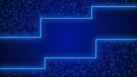 animación en bucle de 4k del fondo gráfico del circuito de la placa base futurista.