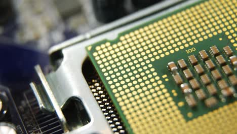 primer plano del chip de la computadora