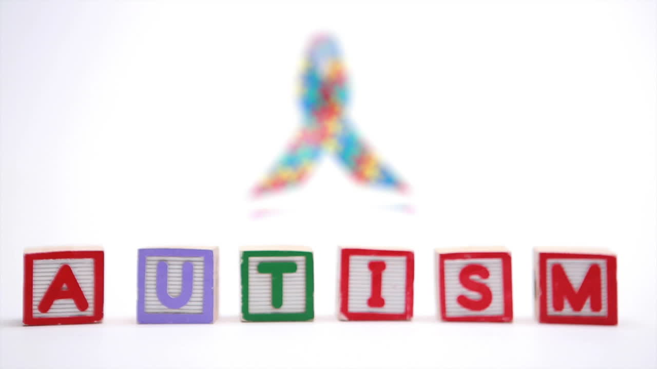 bloques y cinta de autismo