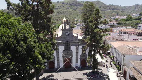 main facade of the basílica de nuestra senora del pino, church in teror, las palmas, canary islands