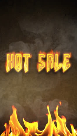 imagen de venta caliente con efecto de fuego