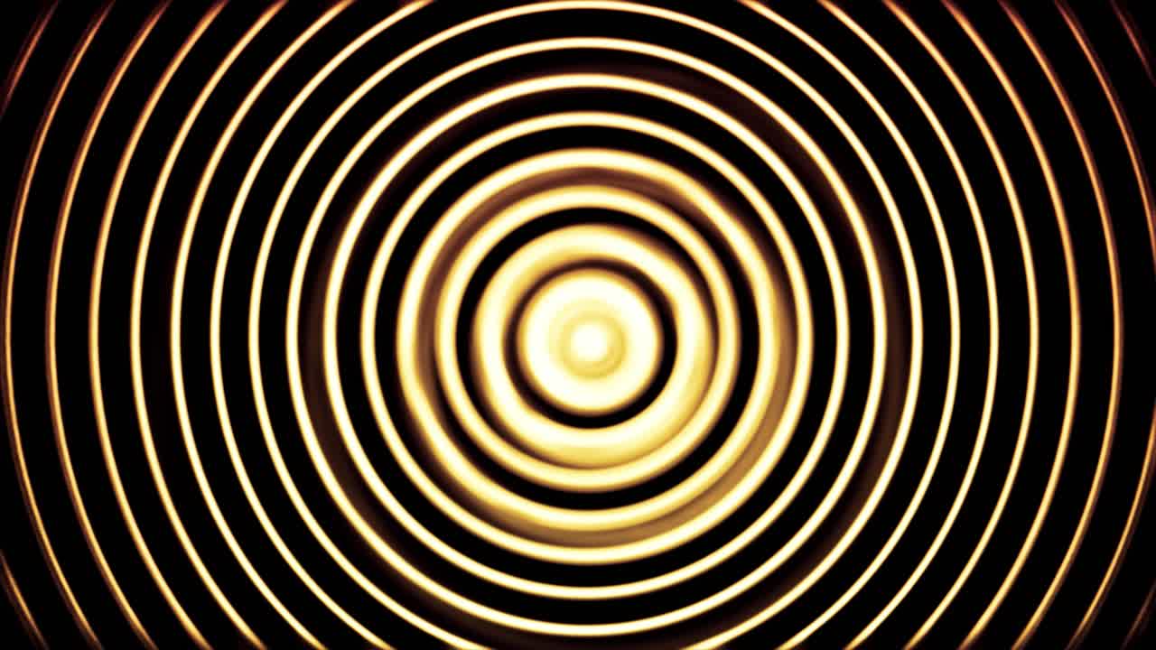 Golden Circles Abstract Background