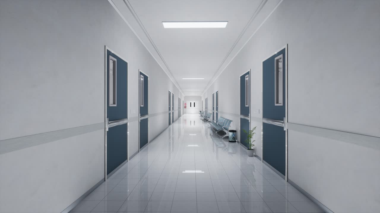 corredor vacío del hospital