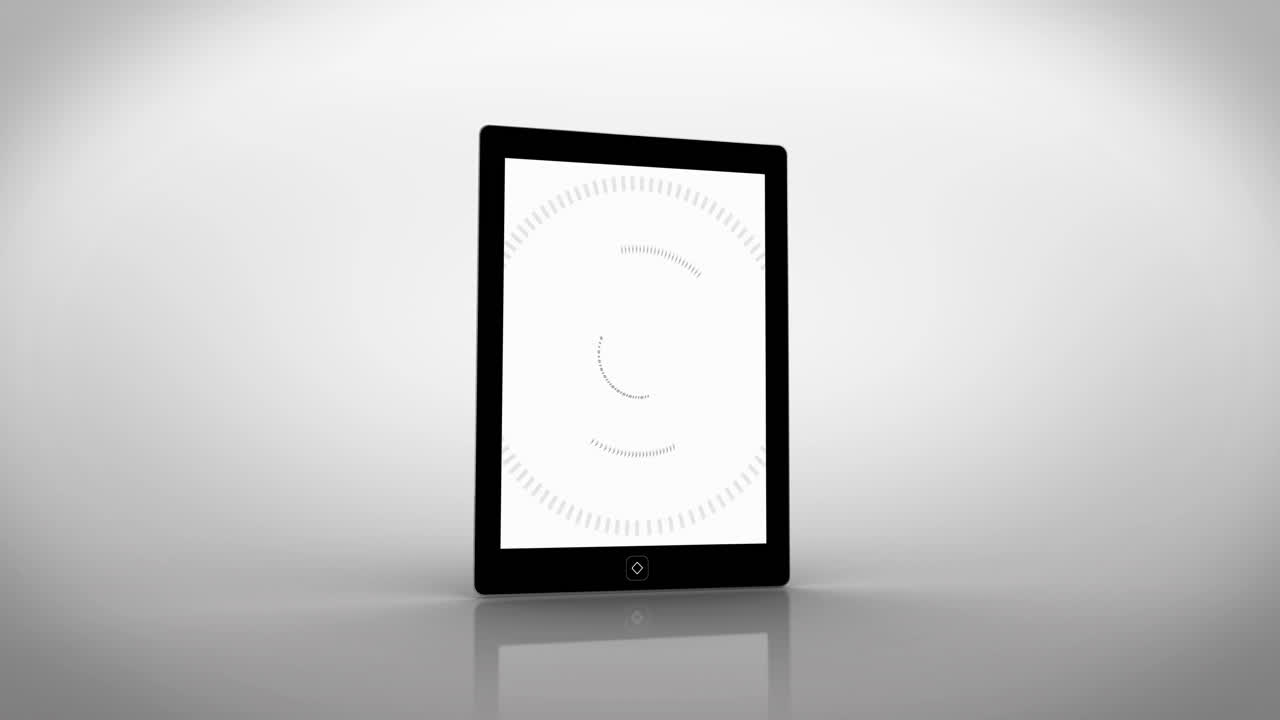 Dial interface montage displayed on tablet screen