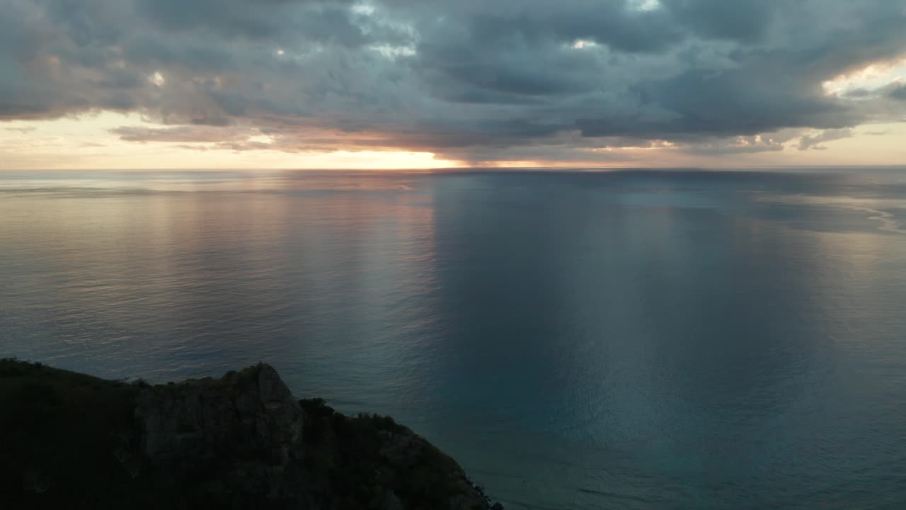 Wonderful Scenery In Fiji Island During Sunset - Wide Shot