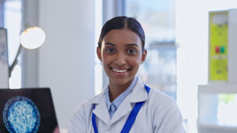 Rostro,-Médico-Y-Mujer-Con-Investigación.