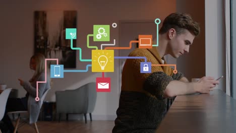 Web-of-connections-icons-against-man-using-smartphone