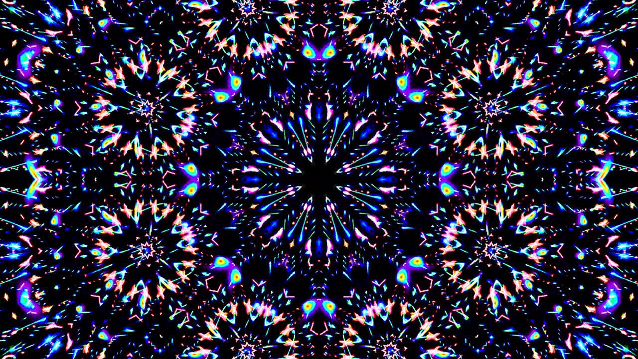 Jasné abstraktní plnobarevné světlo, kaleidoskop.