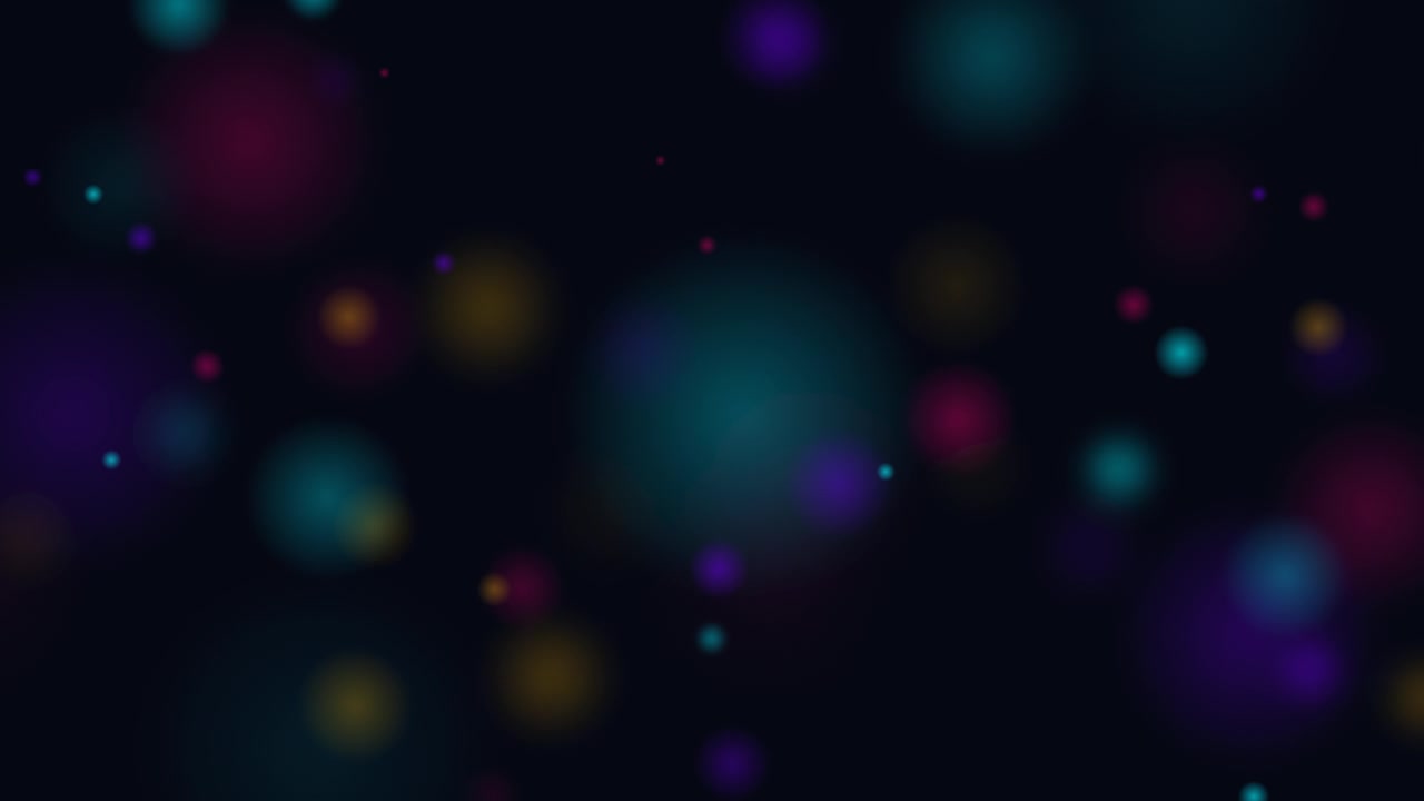 Abstract Background with Floating Colorful Bokeh Lights