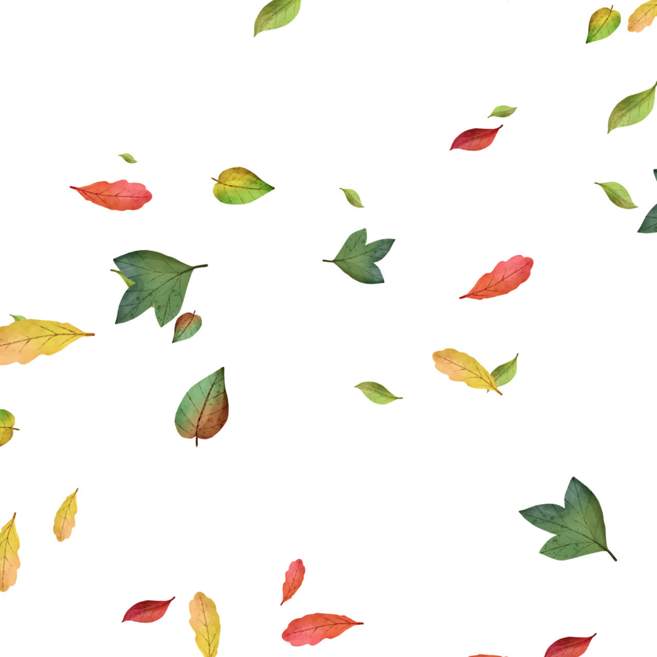 Falling Autumn Leaves Pattern