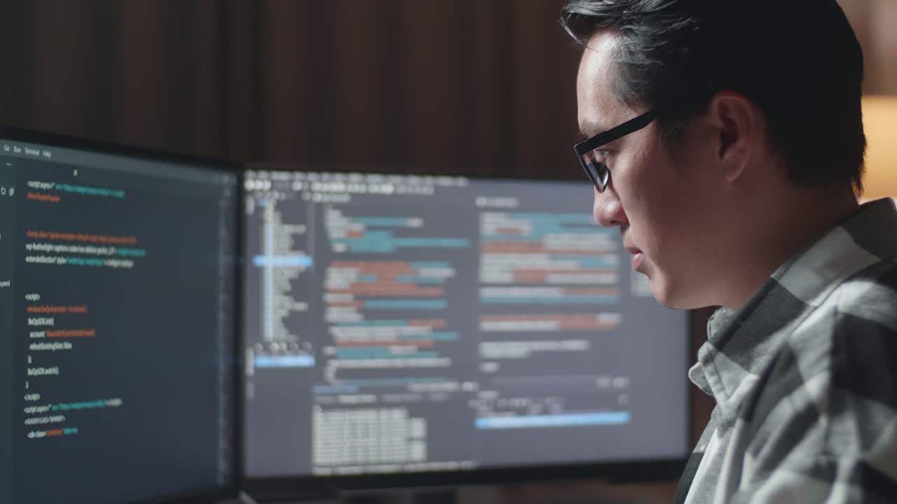 Programmer Working Late Night