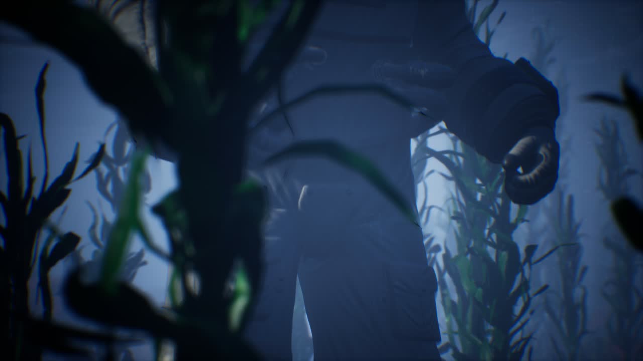 Spaceman astronaut in the sea