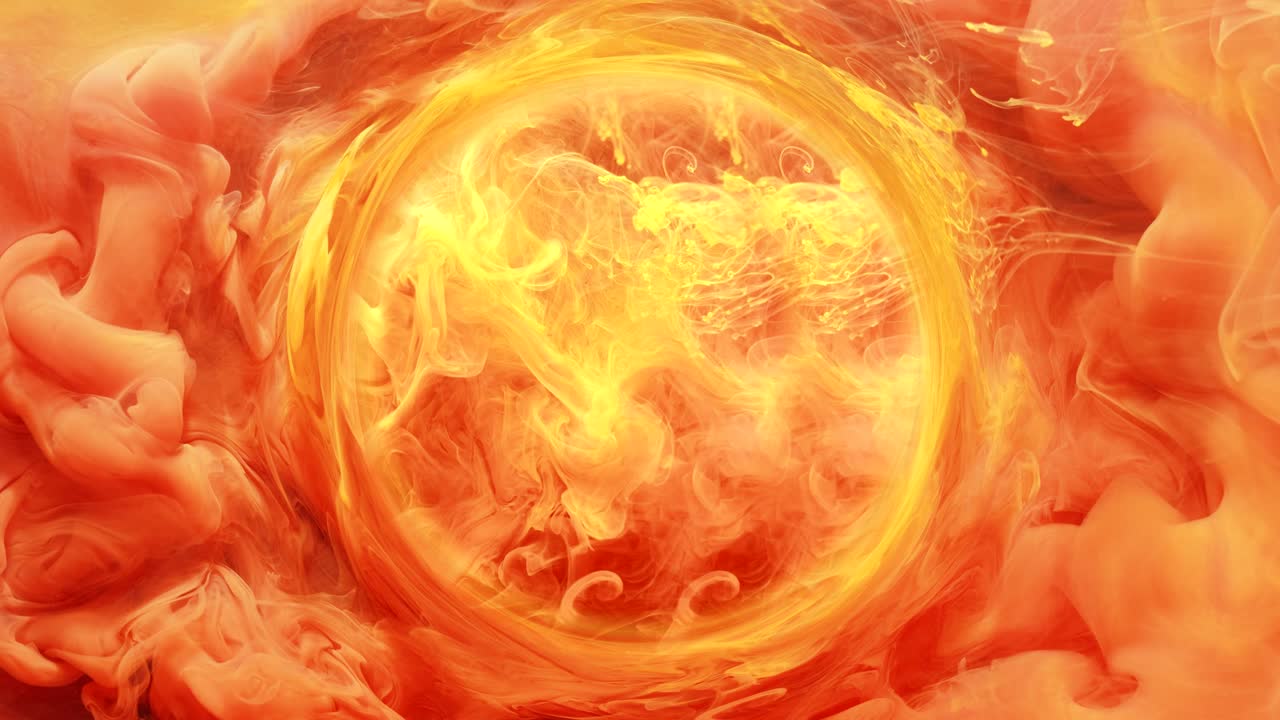 краска движение таинственный круг оранжевый туманный вихрь