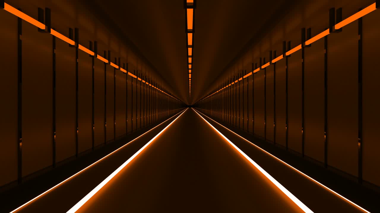 Tunnel corridoio astratto tecnologico in loop