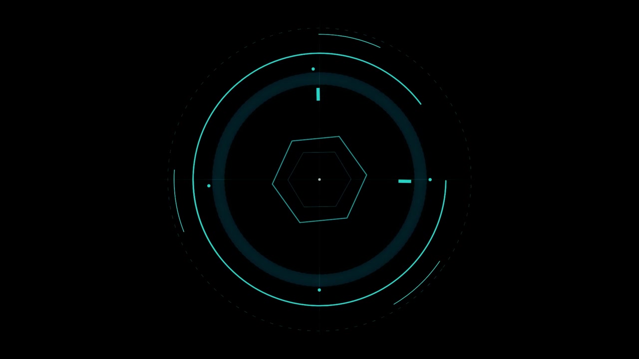 Animated Futuristic HUD Circular Interface Element