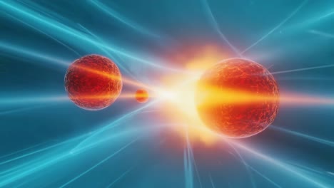 abstract energy spheres with light rays