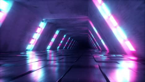 neon tunnel perspective