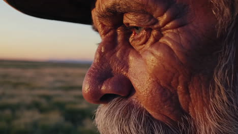 old man at sunset