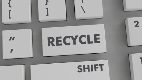 presionar el botón de reciclaje en el teclado