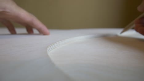 drawing shape on plywoodwith a pencil for cutting