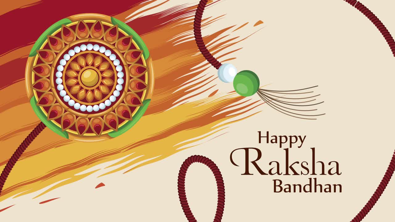 happy raksha bandhan scritte con braccialetto