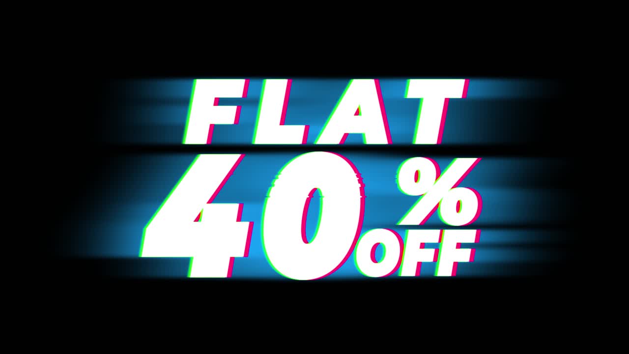 Flat 40% Off Sale Banner