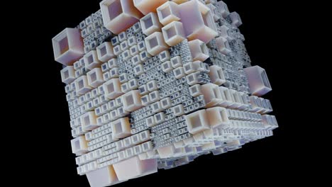 abstract 3d geometric cube render