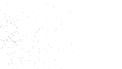 concepto digital abstracto de figuras geométricas polígono plexo fractales en movimiento, conectándose entre y con partículas. tecnológico triangular. animación de red abstracta de fondo de bucle