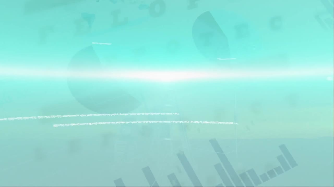 파란색 배경 위에 데이터 처리 및 로딩의 애니메이션