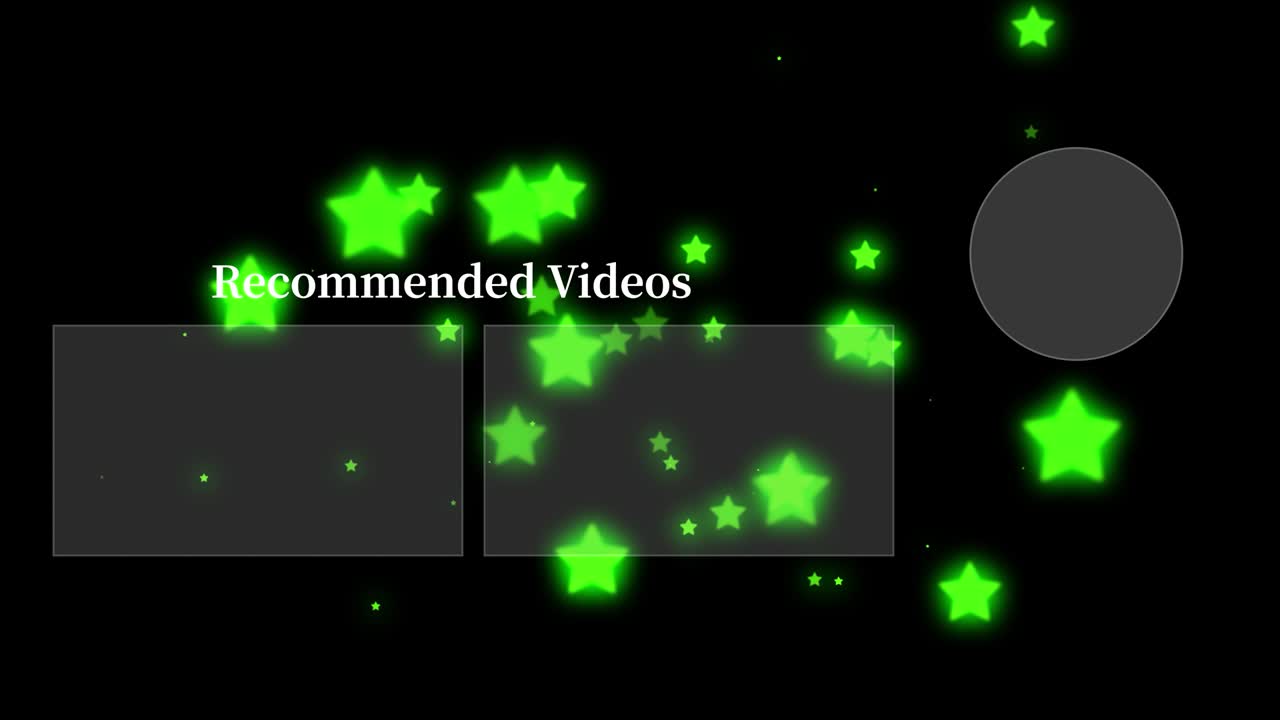 객체 조명 엔드 카드 엔딩 스크린 모션 그래픽