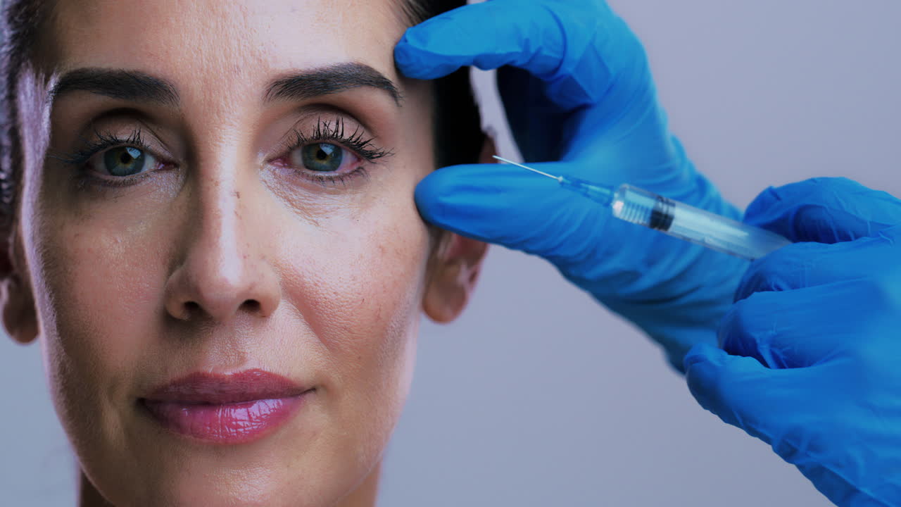Donna che riceve un'iniezione cosmetica