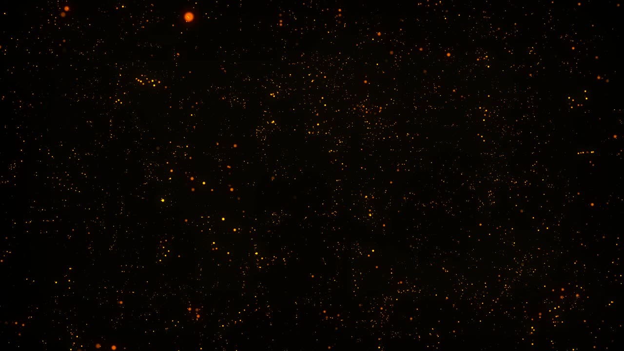 fondo de puntos abstractos. partículas iluminadas multicolores. profundidad de campo. iluminación abstracta, polvo, partículas y deslumbramiento en un fondo oscuro. tecnología futurista. bokeh. animación de bucle 3d, vj, 4k