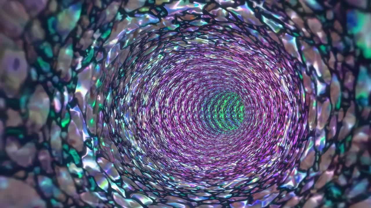 Iridescent Circular Pattern With Metallic Shine
