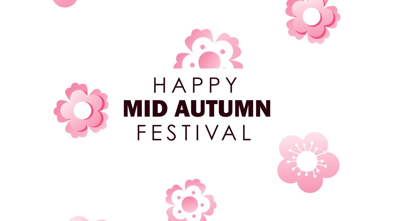 행복한 중 가을 축제 그래픽 디자인