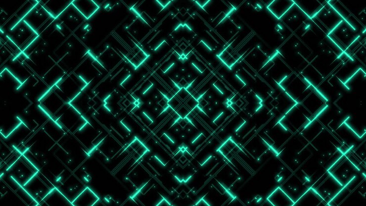 Abstract Neon Geometric Pattern