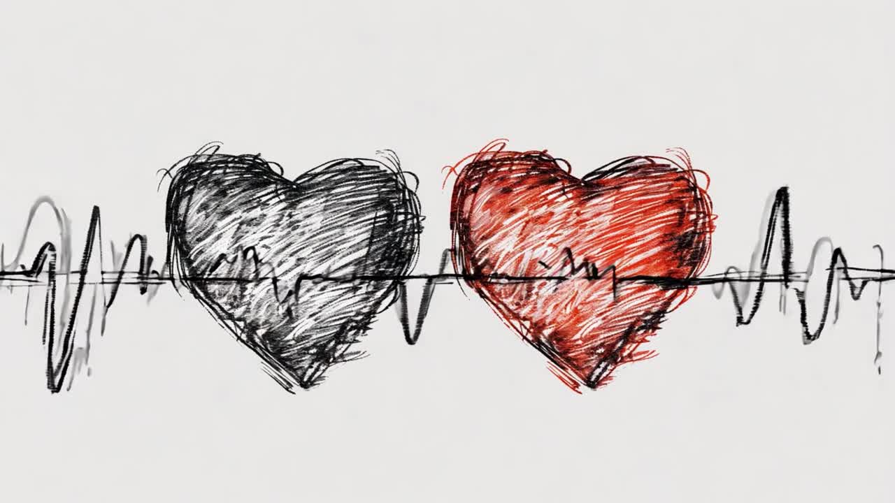 Heart and Heartbeat Illustration