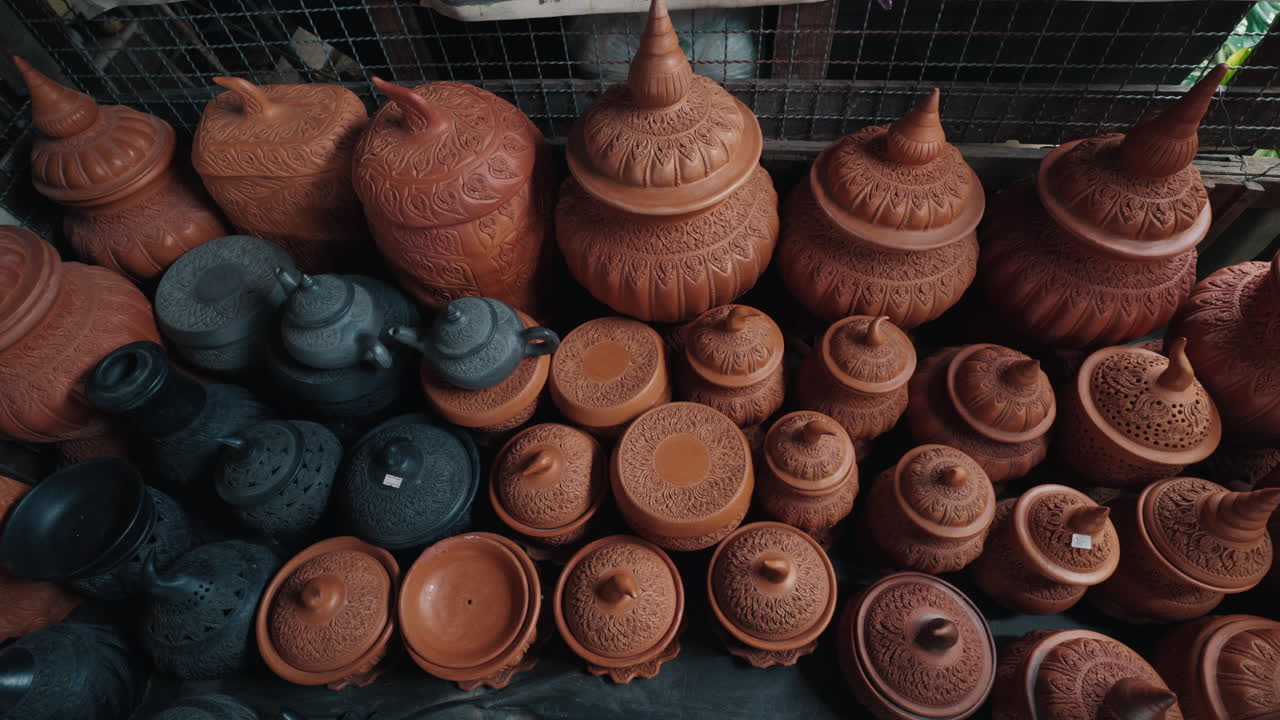 Assortment of Decorative Clay Pots