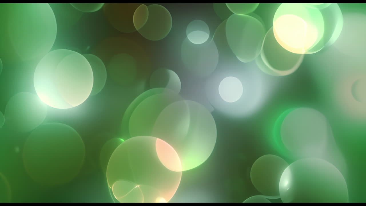 Animation of green spots moving on green background