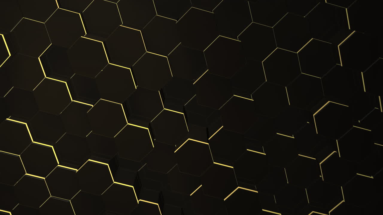 fondo de cuadrícula hexagonal negro oscuro de movimiento 22