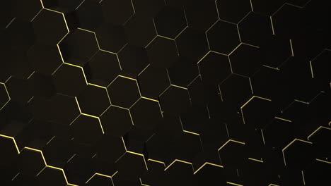 fondo de cuadrícula hexagonal negro oscuro de movimiento 22