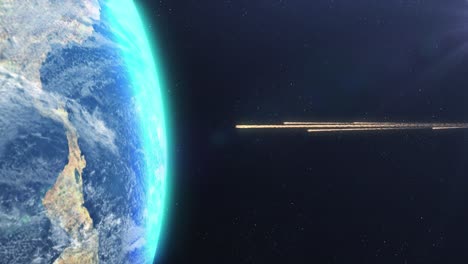 earth and meteor shower