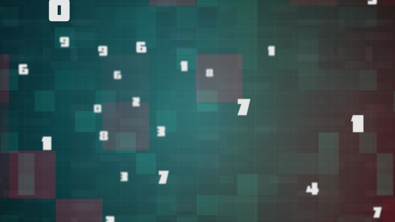 múltiples números blancos creciendo cambiando la animación.