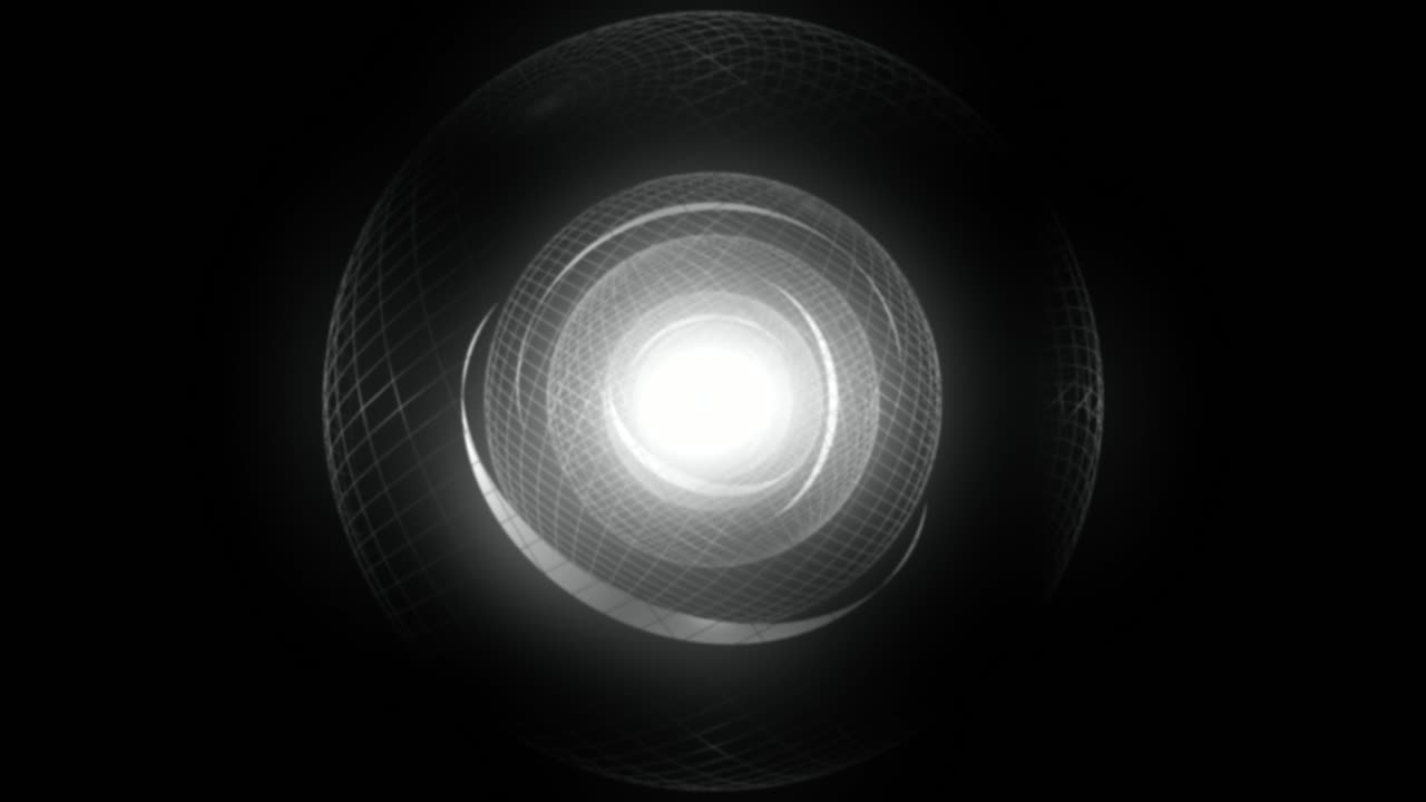 esferas de estructura metálica 3d grises giratorias abstractas